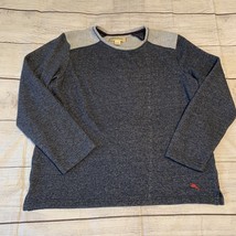 TOMMY BAHAMA Fleece Lined Crew Neck Lounge Sweatshirt Navy Gray Style #229901 XL - $16.65