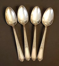 International Silver Plated Spoon LOT 4 Ancestral Teaspoon 1924 Flatware AS IS - $15.76