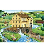 Hometown Gallery Honey Mill - PicnicPicnic by Art Poulin 1000 Piece Jigs... - $18.81