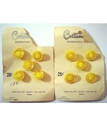 10 Costumakers Yellow Button Style 1101 Western Germany Plastic Vintage ... - $10.99