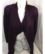 Express Women purple waterfall Open Front Wool Stretch Long Sleeves card... - $27.03