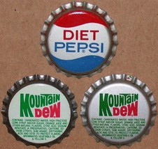Vintage soda pop bottle caps PEPSI PEPSI COLA Collection of 6 different ... - $9.99