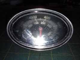 20VV84  THERMOMETER FROM BBQ GRILL, TESTS OK, 3&quot; X 2&quot; DIAL, 1-1/2&quot; OC MO... - $6.71