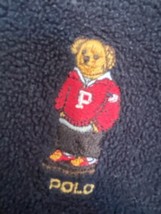 VINTAGE 90s Polo Ralph Lauren Preppy Bear Fleece Pullover Jacket 1/4 Zip... - $85.00