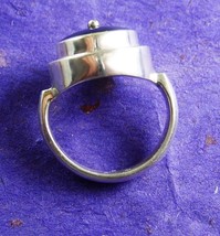 Sterling Hematite talisman Ring Tower design bloodstone healing silver a... - $155.00