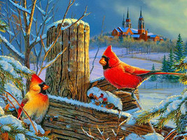 Winter Cardinals Cross Stitch Pattern***L@@K*** - $2.95