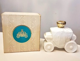 Avon Royal Coach Decanter Field of Flowers Foaming Bath Oil Glass Bottle NOS Box - $19.73