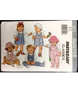 Uncut Size NB S M Easy Infants Jumper Overalls Top Hat Butterick 3172 Pa... - $6.99