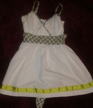 Matilda Jane Little Girls Sleeveless Multi Patterned White  Dress Sz 4 A... - $25.73