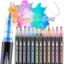 18 Colors Dual Tip Dot Marker Pens for Kids Adults, 18 Classic Colors,  0.8-1.5Mm Fine Tip and Flexible Dot Tip for Journaling, DIY Crafts,  Scrapbooks