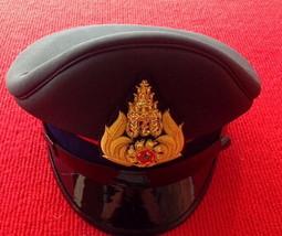 Royal Thai Army Officer Cap Green Colonel Uniform Captain Soldier Thai M... - $60.43