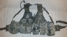 MOLLE II ACU FLC TACTICAL FIGHTING LOAD CARRIER VEST CHEST RIG &amp; POUCHES... - $53.45