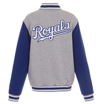MLB Kansas City Royals Reversible Full Snap Fleece Jacket JHD Embroidered Logos  - $129.99