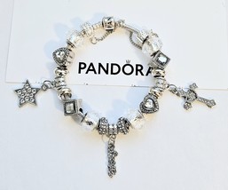 Crystal Love Cross Star - Authentic Pandora Bracelet w/rec - $145.00