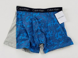 Calvin Klein CK 2-Pack Boxer Briefs Underwear Blue Camo / Grey