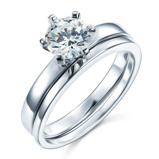 engagement sterling 925 silver ring set "swarovski zirconia" created diamond