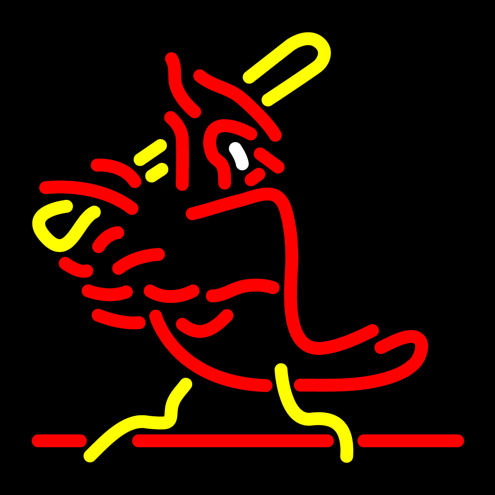 St. Louis Cardinals Team Logo Neon Light - Sports Unlimited