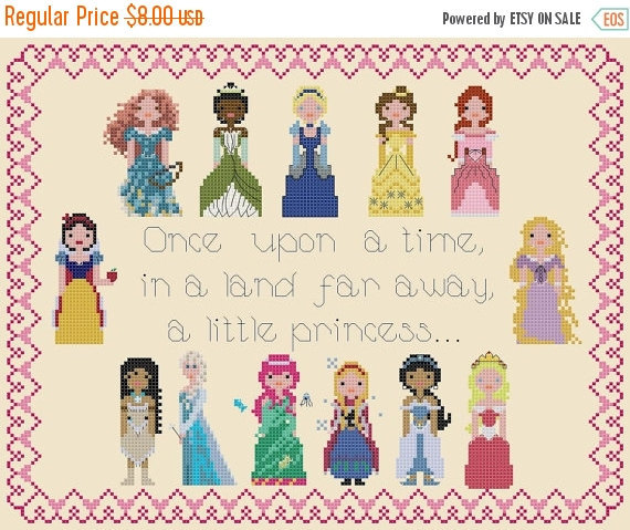 Cross stitch pattern - Disney Princess Pixel People 11.00X8.43 L1113