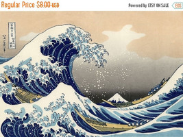 Counted Cross Stitch Kanagawa Hokusai great wave 386 x 266 stitches BN1109 - $3.99