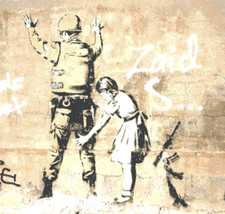 Counted Cross pattern Stitch  Banksy wall of palestine 19.71&quot;X18.71&quot; L1011 - $3.99