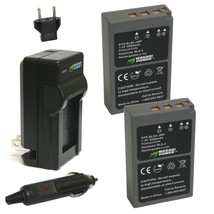 Wasabi Power Battery (2-Pack) & Charger for Olympus BLS-5, BLS-50, PS-BLS5, BLS- - $43.99