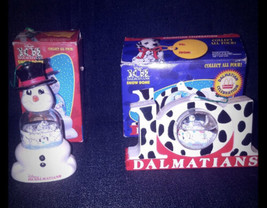 Vintage 101 Dalmatians Snow Dome Ornaments Lot Of 2 - $23.12