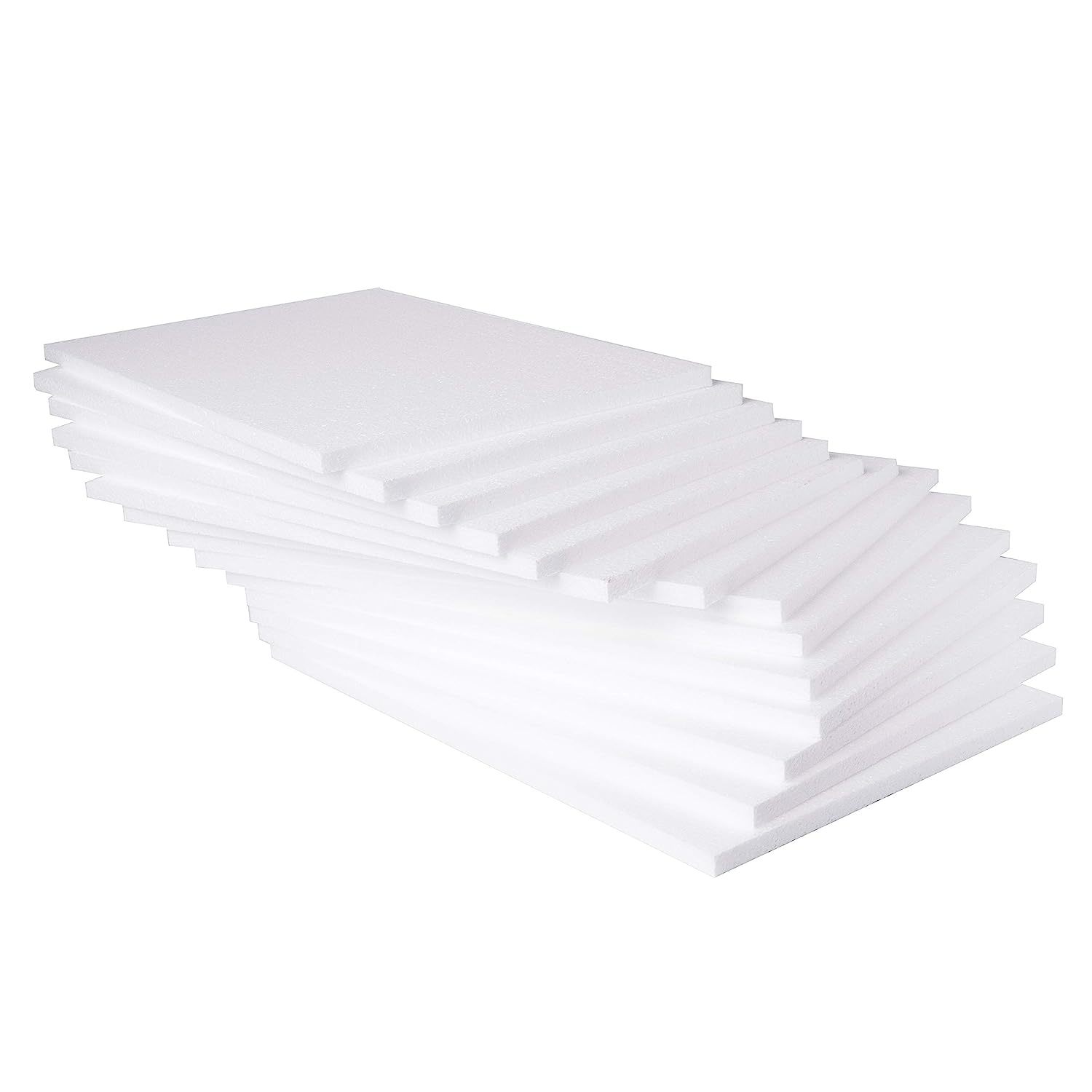 12 Pack Foam Blocks For Crafts, Polystyrene Brick Rectangles For