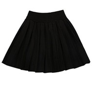 Genetic Women`s Double Layer Elasticated Pleated Skirt (M, Black) [Apparel] - $25.73