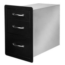 Outdoor Kitchen Drawers - 14.8&quot; W X 21.4&quot; H X 23.3&quot; D, Triple Barbecue S... - $469.99