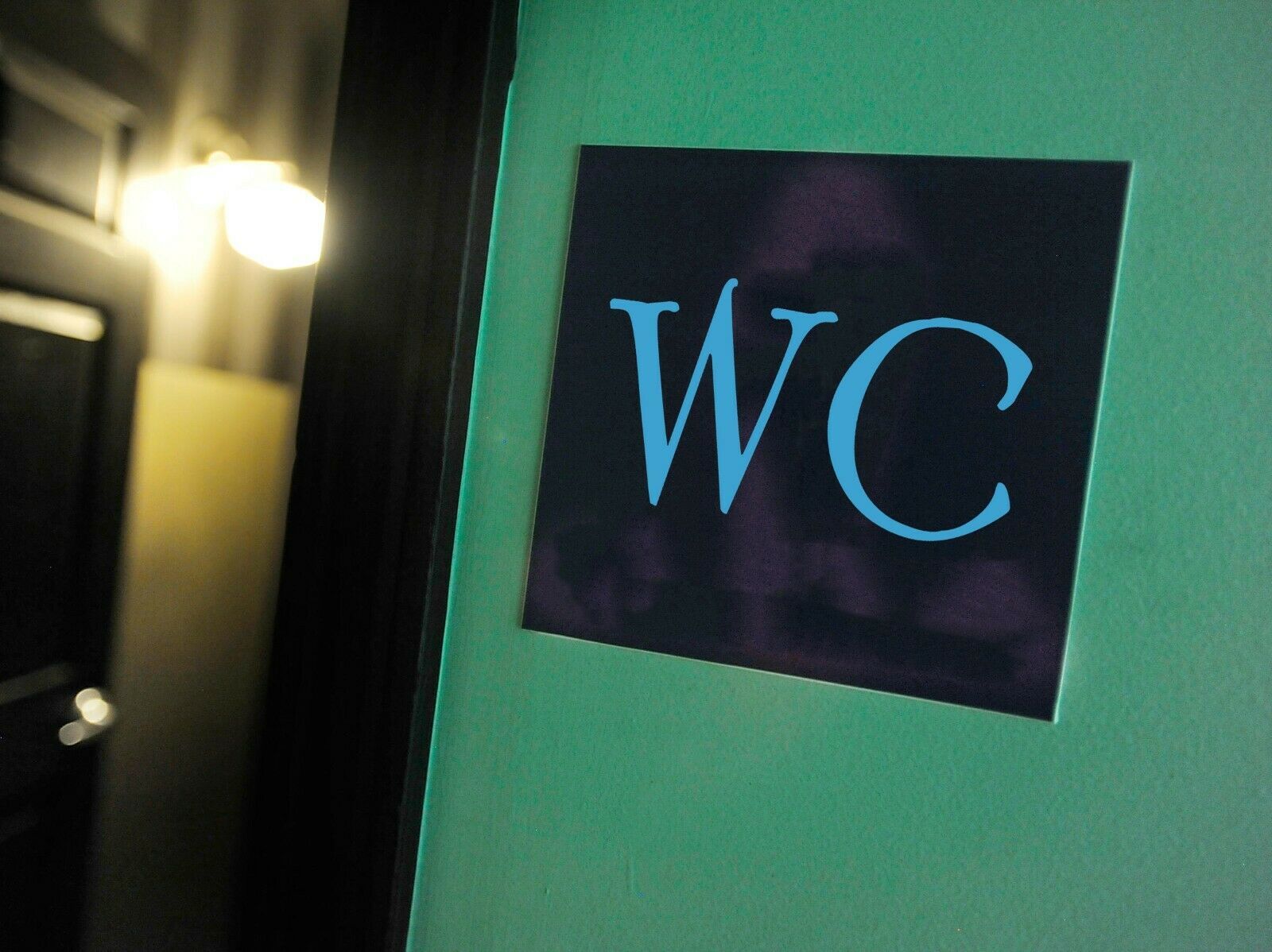 WC Vinyl Decal Water Closet Bathroom Door Sign Latrine Loo Die Cut