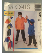 McCalls 4234 Boys Jacket Tops Pants Hat Sewing Pattern New XS S - $5.00