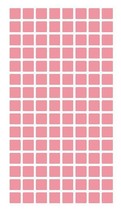 1/4" Pink Square Color Coding Inventory Label Stickers Made In The USA - $1.98