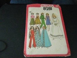 Simplicity 8281 Barbie Doll Wardrobe Pattern - $11.01