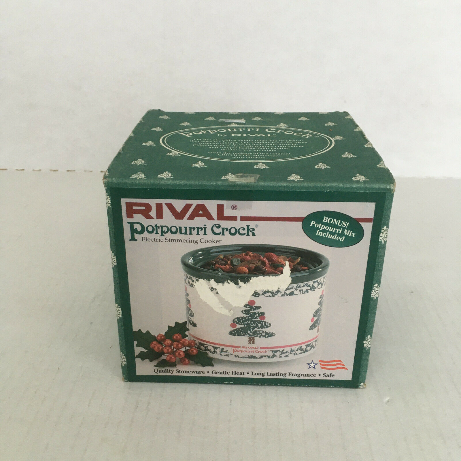 Rival Potpourri Pot Vintage Electric Porcelain No Lid Container Boxed With  Instructions 