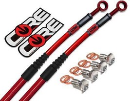 Brake Lines Honda CRF250L 2013-2020 (Non-ABS) Front Rear Trans Red Steel... - $113.78