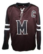 Any Name Number Mystery Alaska Movie Hockey Jersey Brown Biebe Any Size image 4