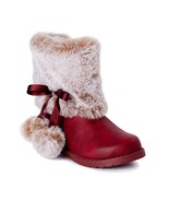 Girls Nicole Miller Boots Size 7 8 9 or 10 Faux Fur Faux Leather with Po... - $35.00