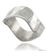 Size 10 - Sterling Silver Heavy Wave Band, 5/16 in  - $59.81