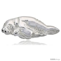 Sterling Silver Mother and Pup Seal Brooch Pin, 2 1/16in  (52 mm)  - $105.30