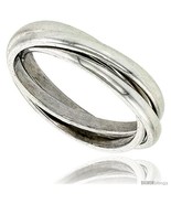 Size 13 - Sterling Silver Rolling Ring w/ 3 mm Domed Bands  - $41.44