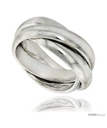 Size 6 - Sterling Silver Rolling Ring w/ 5 mm Domed Bands  - $77.08