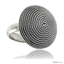 Size 5.5 - Sterling Silver Round Whirl Ring 15/16 in  - $81.81