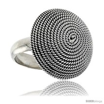 Size 6.5 - Sterling Silver Round Whirl Ring 15/16 in  - $81.81