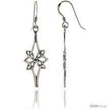 Sterling Silver Floral Celtic Dangle Earrings, 1 3/4 in  - $26.79