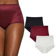 Vanity Fair Radiant Womens Hi-Cut Underwear Panties 3-Pair Nylon
