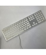 Apple A1243 109-key USB Wired Ultra-Thin Aluminum Keyboard - Silver - MB... - $28.99