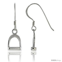 Sterling Silver Stirrup Drop Earrings, 9/16in  (14 mm)  - $18.96