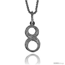 Sterling Silver number 8 Charm, 1/2 in  - $30.42