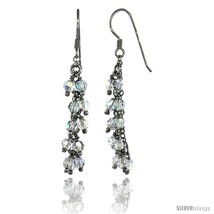 Sterling Silver Clear Swarovski Crystals Cluster Drop Earrings, 2 3/16 in. (56  - $53.94