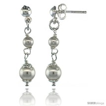 Sterling Silver Swarovski Pearl Drop Earrings, 1 1/4 in. (32 mm)  - $32.34
